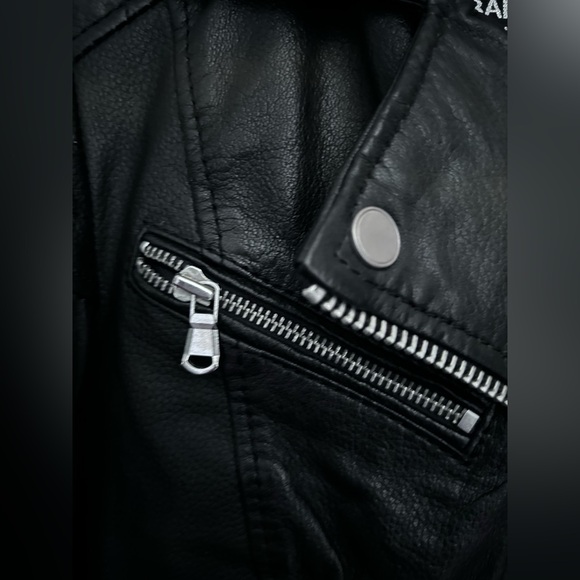 Barneys Originals Clara Black Napa Leather Moto Jacket | Small | Indie Sleeze - Picture 7 of 15